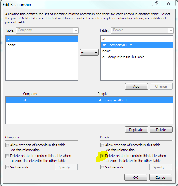 Cascading Deletes