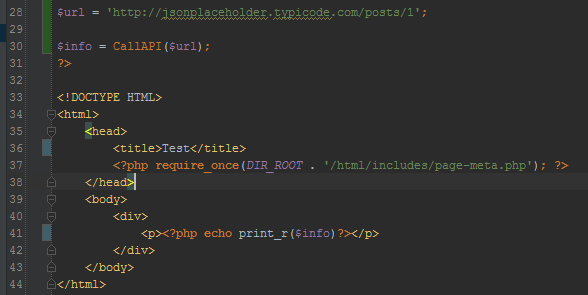 Image of using the wrapper for API calls