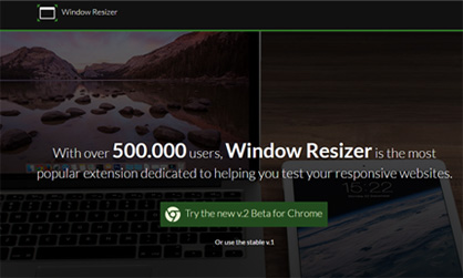 Screenshot of Window Resizer